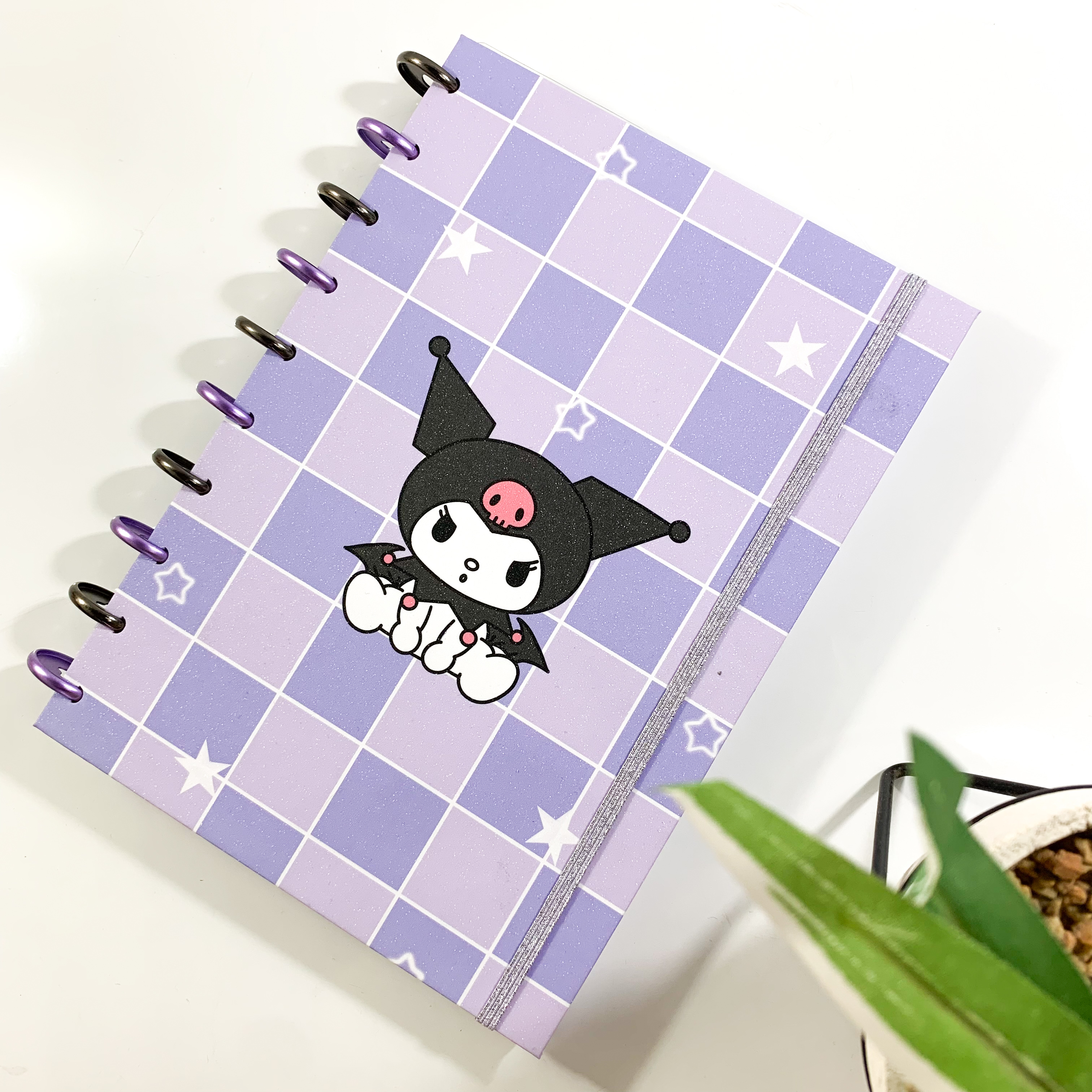 Cuaderno Kuromi | Sistema de discos | Tapa dura con brillitos