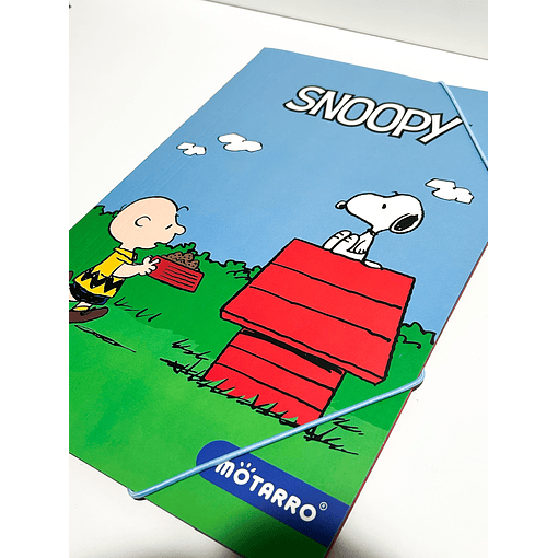 Carpeta Oficio con elástico Snoopy 23x28cm