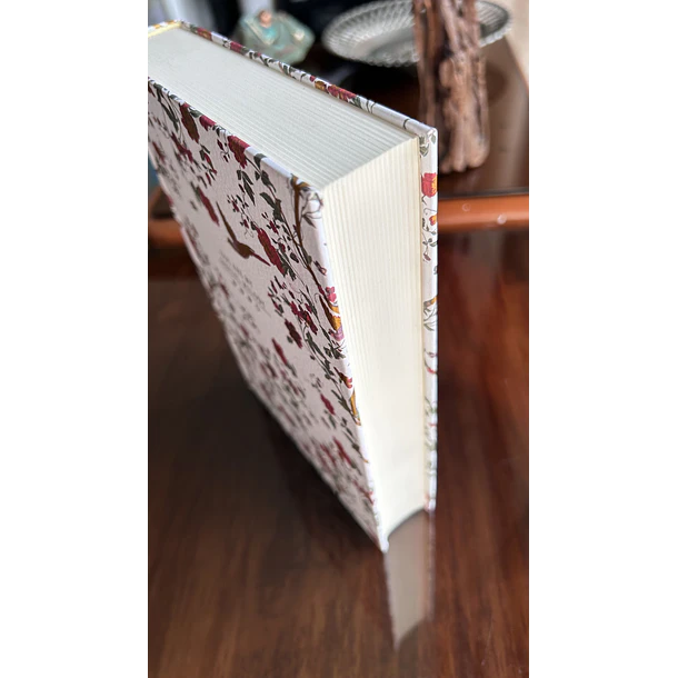 Cuaderno Tapa dura -  Art Journal Floral - Hojas Ahuesadas Lisas 2