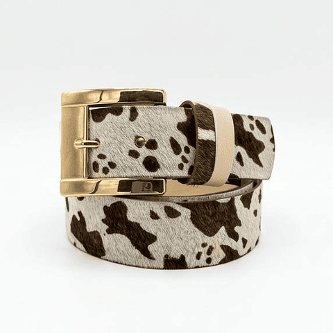 CORREA UNIFAZ ANIMAL PRINT PREMUIM PELO 40mm HEBILLA CUADRADA (111801)