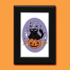 Print Enmarcado - Pumpkin Cat Halloween