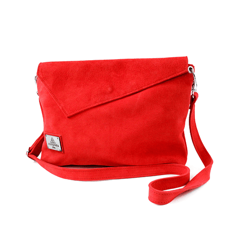 Cartera cuero reno rojo modelo Sobre