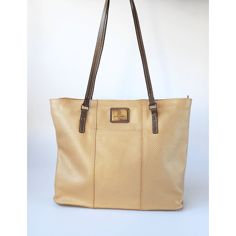 Cartera cuero beige modelo Anto