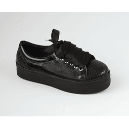 Zapatilla Cuero Negra 3D