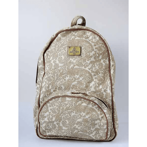 Mochila cuero Vintage Beige