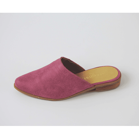 Babucha cuero fucsia