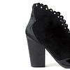 Botin cuero Broderie negro