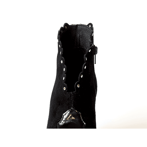 Botin cuero Broderie negro