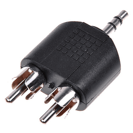 Adaptador "Y" Plug 3.5 mm Estéreo a 2 Plug RCA Macho