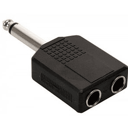 Adaptador plug en Y 6,3 mm a plug 3,5 mm, mono