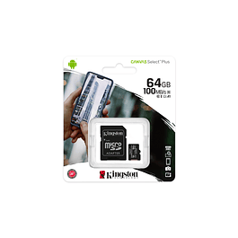 Memoria MicroSDXC 64GB Canvas Select Plus 100R/85R, Class 10 UHS-I