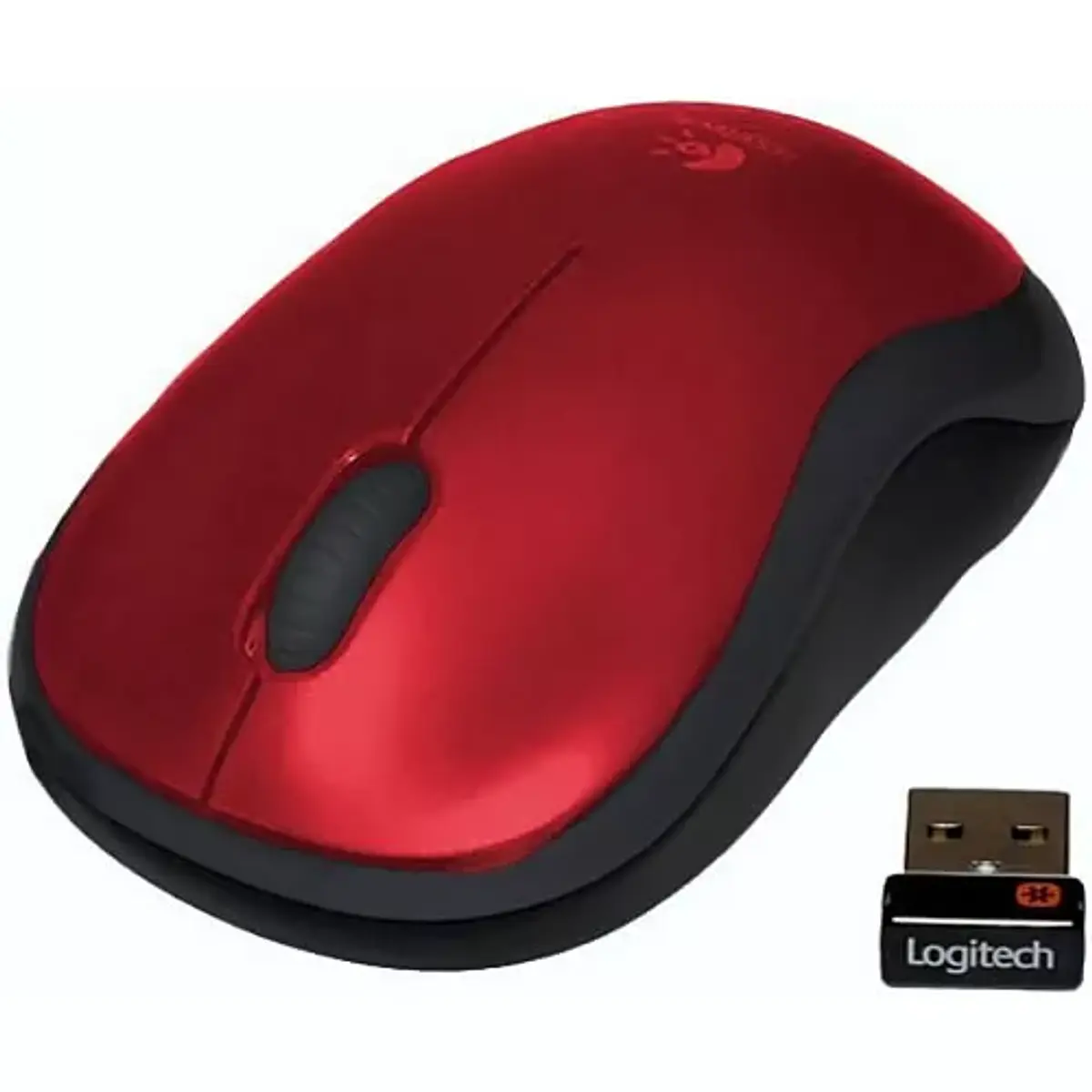Mouse Inalámbrico Logitech M185 Rojo