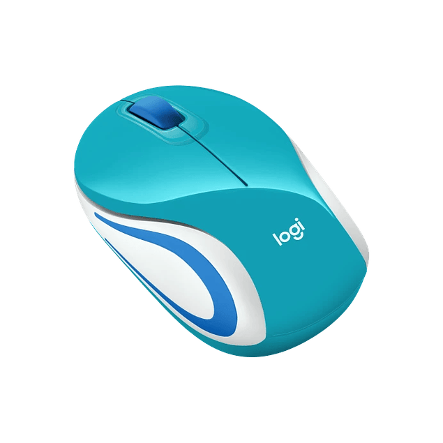 Mouse Inalámbrico Ultraportátil M187 Verde Azulado