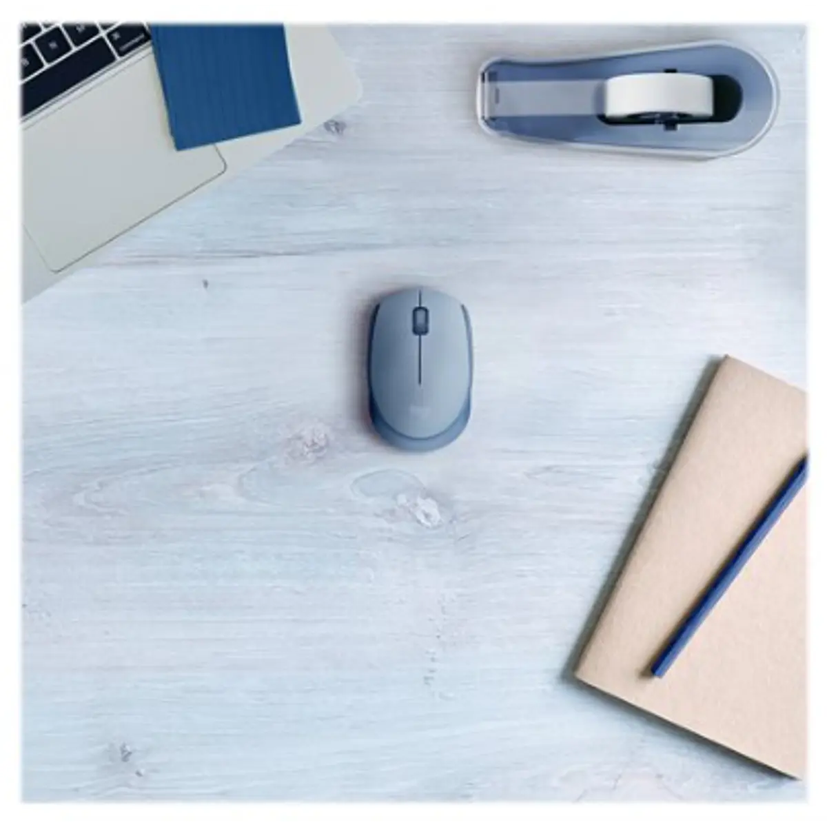 M170 Wireless Mouse Blue Grey Clamshell Version SAM Logitech