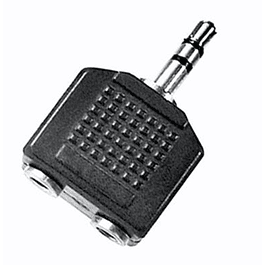 Adaptador  Plug 3,5 a 2 plug 3,5 hembra