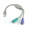 Adaptador doble PS2 a USB