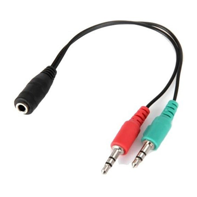 Adaptador 2 Rca Hembra A Mini Plug 3.5 Mm