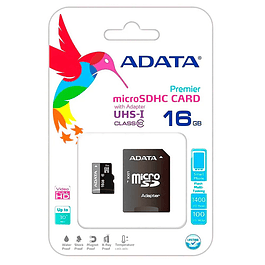 Memoria microSDHC 16GB  Adata Clase 10