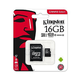 Memoria microSDHC 16GB  Kingston Clase 10