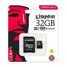 Memoria microSDHC 32GB  Kingston Clase 10