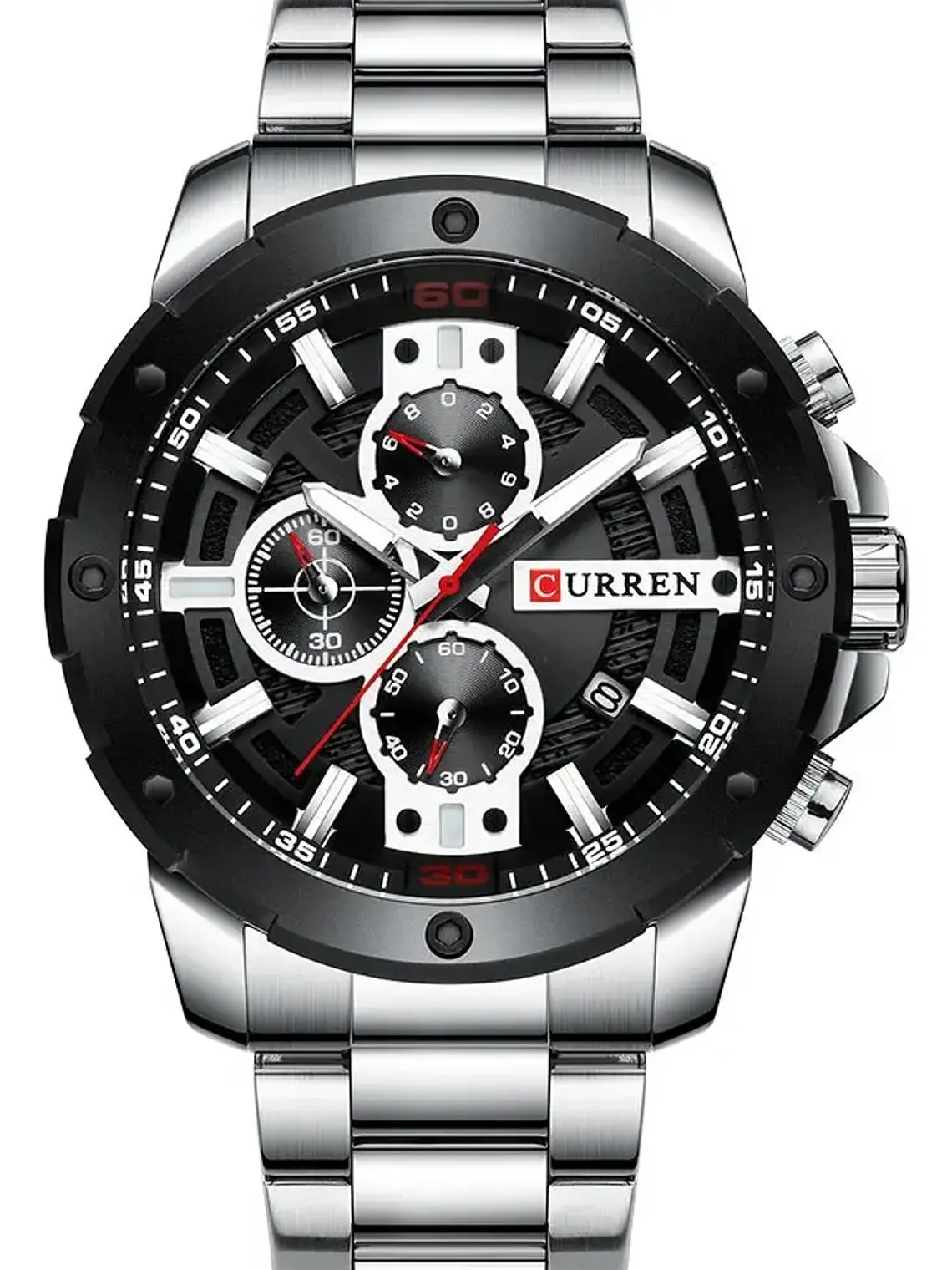 Reloj Hombre Curren 8336 Cuarzo Cronografo Correa Acero Lujo 1