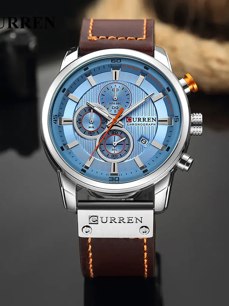Reloj Curren 8291 Diseño Impermeable Con Cronógrafo  2
