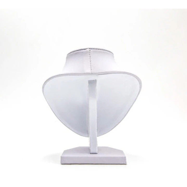 Exhibidor Cuello Redondo Chico Cuerina Blanco Collares 9