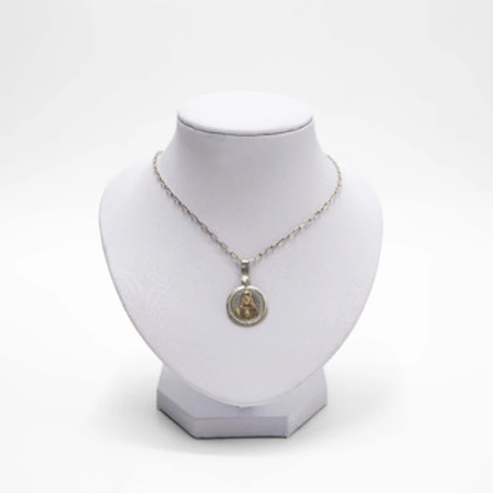 Exhibidor Cuello Redondo Chico Cuerina Blanco Collares 10