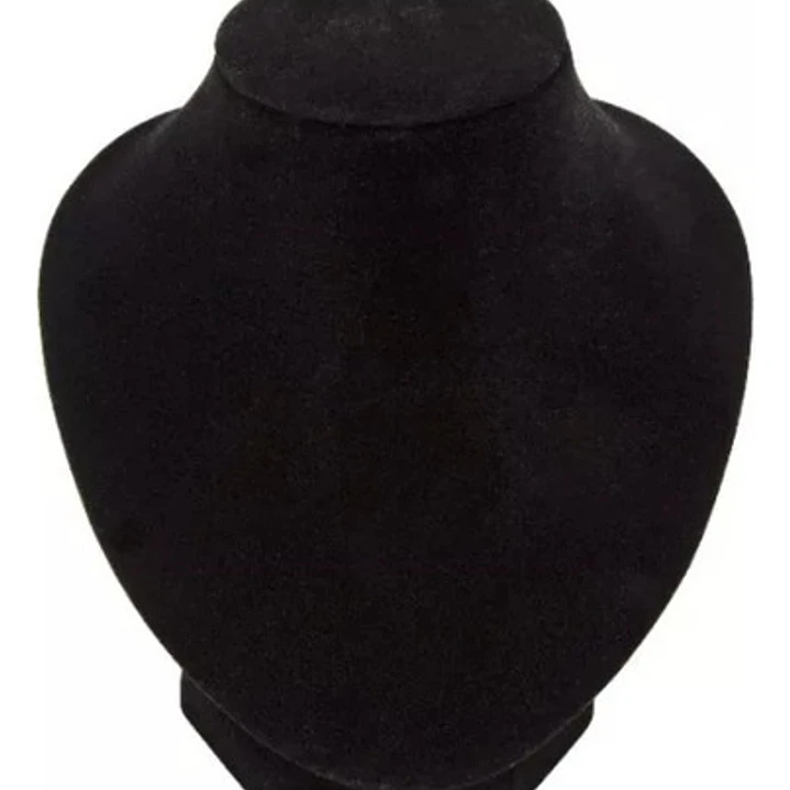 Exhibidor Mostrario Cuello Redondo Chico Terciopelo Negro 9