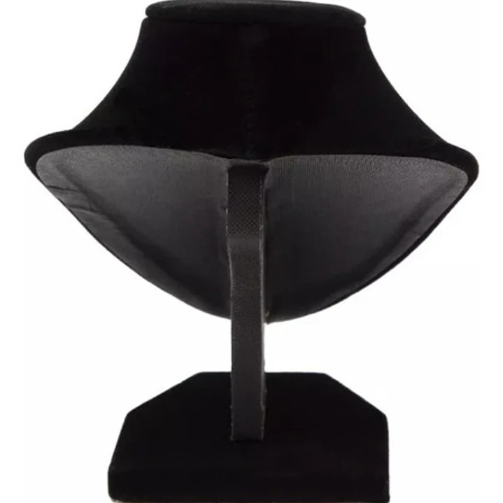 Exhibidor Mostrario Cuello Redondo Chico Terciopelo Negro 10