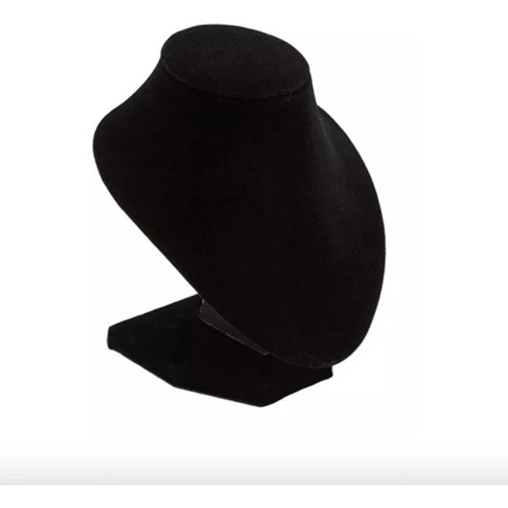 Exhibidor Mostrario Cuello Redondo Chico Terciopelo Negro 8