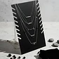 Exhibidor Mostrario 8 Cadenas Collar Terciopelo Negro Plano - Miniatura 2