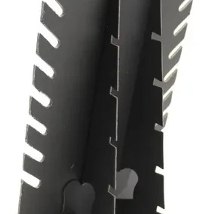 Exhibidor Mostrario 8 Cadenas Collar Terciopelo Negro Plano 3