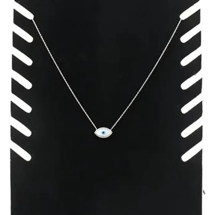 Exhibidor Mostrario 8 Cadenas Collar Terciopelo Negro Plano 4