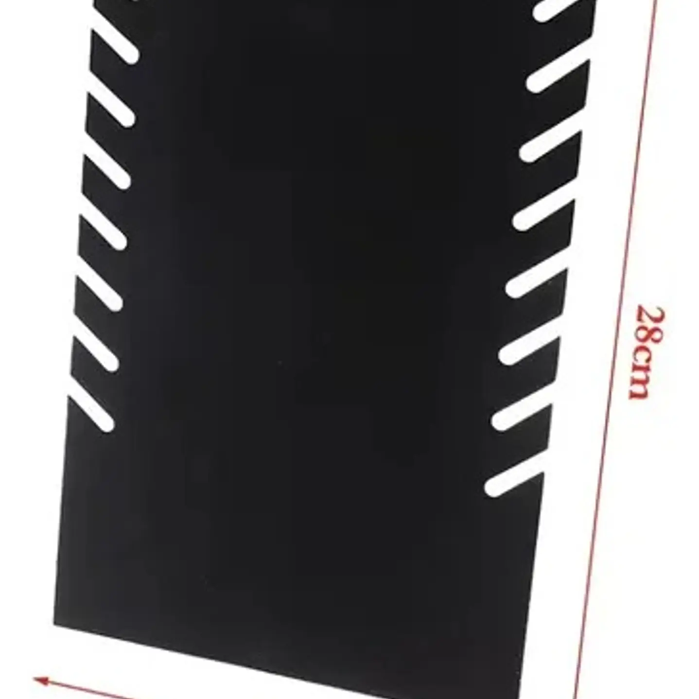 Exhibidor Mostrario 8 Cadenas Collar Terciopelo Negro Plano 8