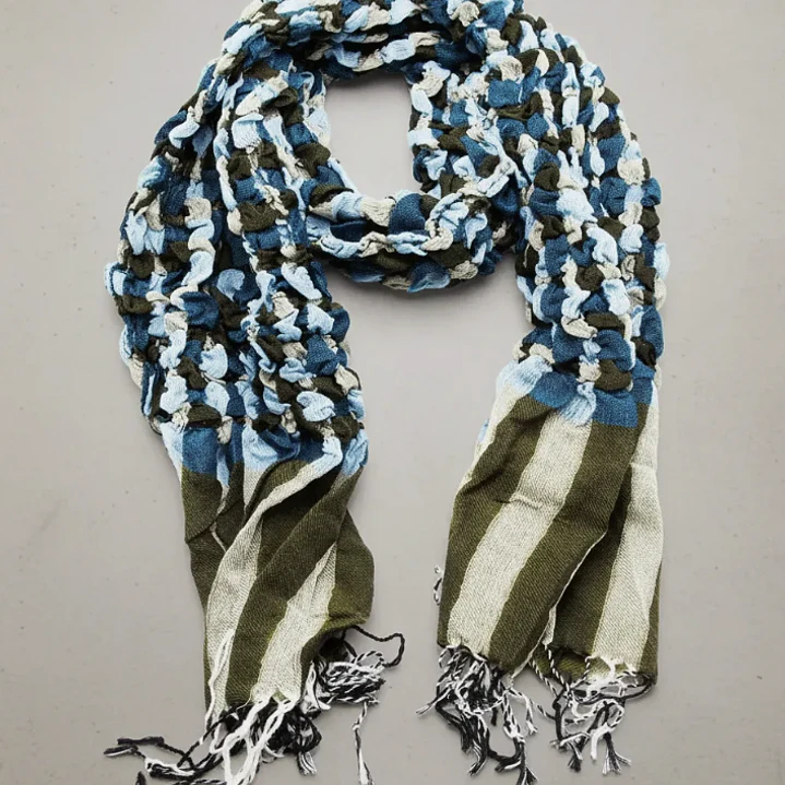 Bufanda Panuelo De Algodon Bf01  Azul ,celeste ,gris   1 Und 3