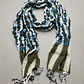 Bufanda Panuelo De Algodon Bf01  Azul ,celeste ,gris   1 Und - Miniatura 3