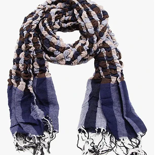 Bufanda Panuelo De Algodon Bf01 Lila ,cafe Azul 1 Und