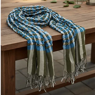 Bufanda Panuelo De Algodon Bf01  Azul ,celeste ,gris   1 Und