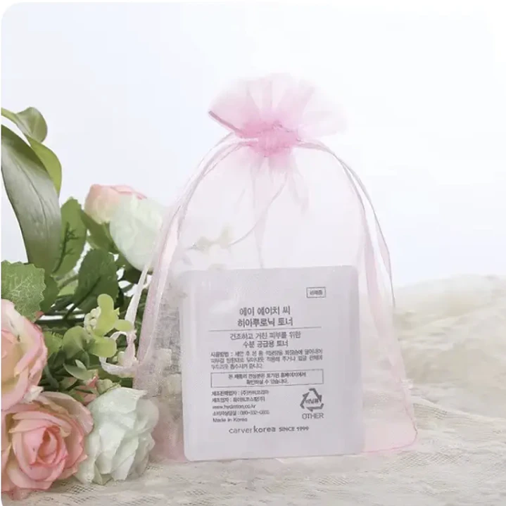 Bolsa Organza Medida 15x20 Cms  Color Rosado 12 Unidades 12