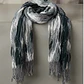 Bufanda Panuelo De Algodon Bf02  C/ Verde ,gris ,blanc 1 Und - Miniatura 2