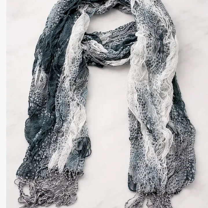 Bufanda Panuelo De Algodon Bf02  C/ Verde ,gris ,blanc 1 Und 5