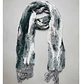 Bufanda Panuelo De Algodon Bf02  C/ Verde ,gris ,blanc 1 Und - Miniatura 6