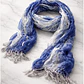 Bufanda Panuelo De Algodon Bf02  C/ Azul,gris ,blanco 1 Und - Miniatura 2