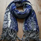 Bufanda Panuelo De Algodon Bf02  C/ Azul,gris ,blanco 1 Und - Miniatura 6
