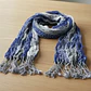 Bufanda Panuelo De Algodon Bf02  C/ Azul,gris ,blanco 1 Und - Miniatura 3