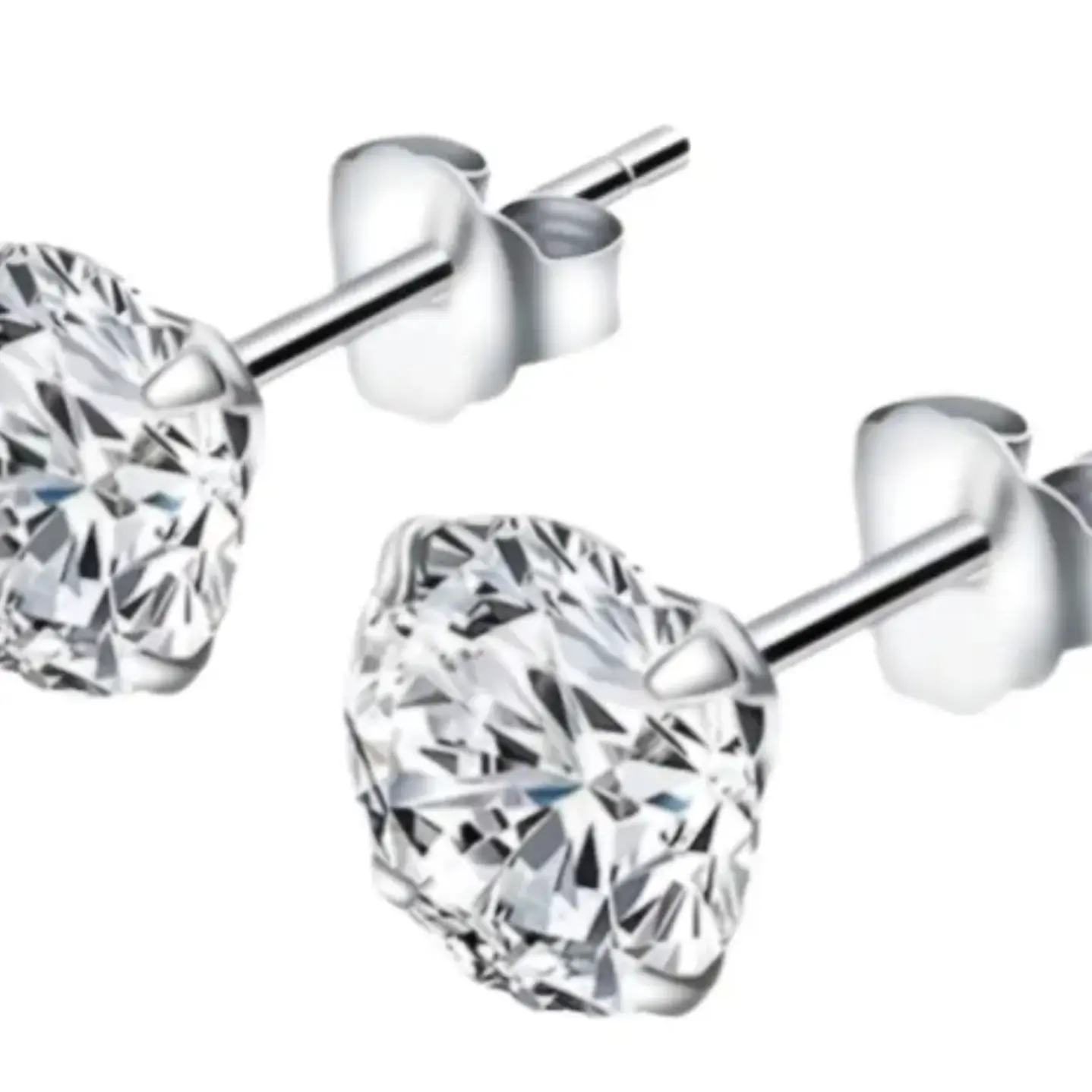 Aros Tpito Acero Quirúrgi Zircon Aaa Cristal Tslb01 3mm 1par 3