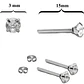 Aros Tpito Acero Quirúrgi Zircon Aaa Cristal Tslb01 3mm 1par - Miniatura 6