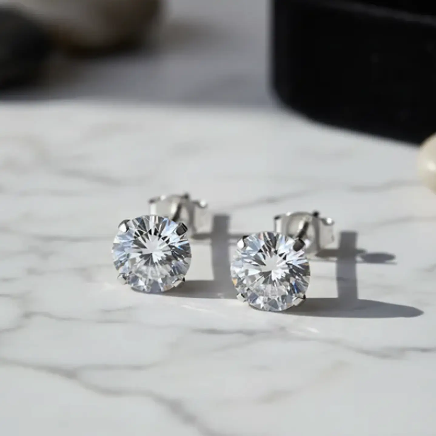 Aros Tpito Acero Quirúrgi Zircon Aaa Cristal Tslb01 3mm 1par 2