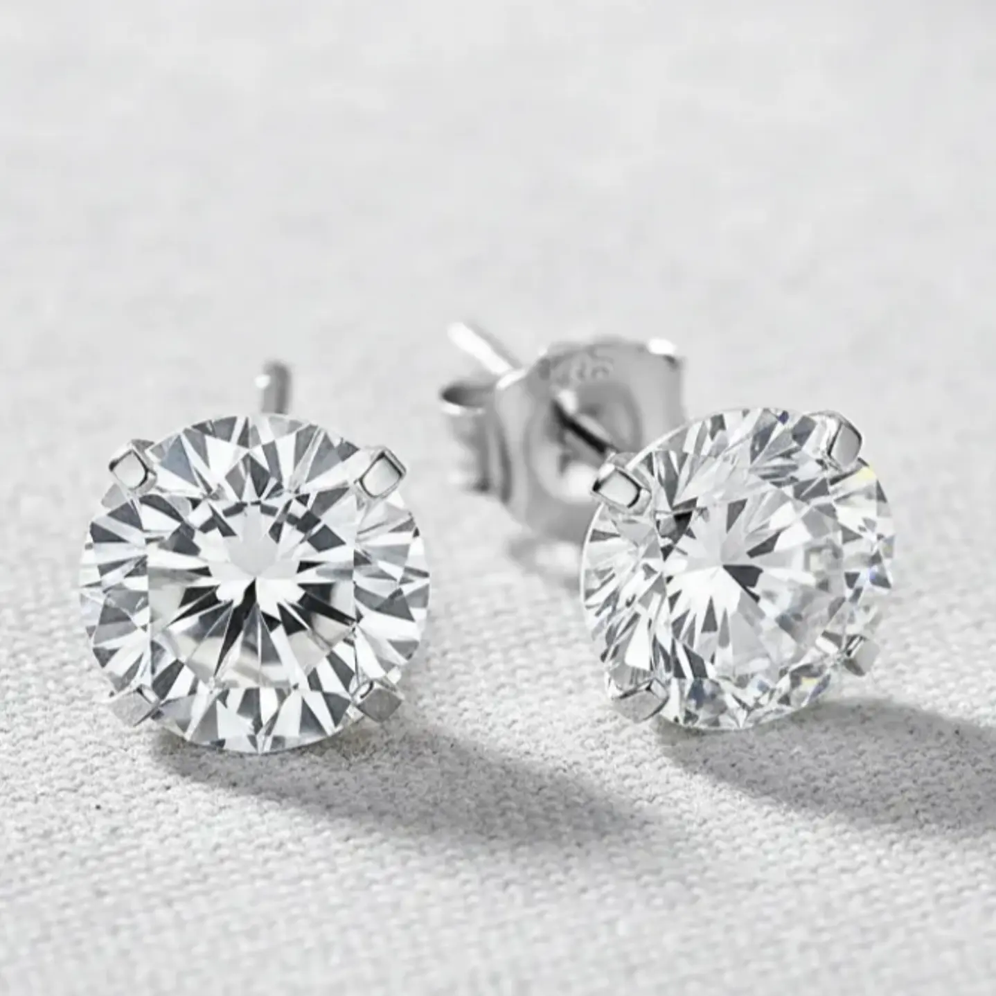 Aros Tpito Acero Quirúrgi Zircon Aaa Cristal Tslb01 3mm 1par 1